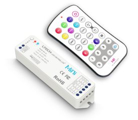 M8+M4-3A  RF Remote Control+Receiver CV RGBW Controller,144/288W, 12A (3A x4CH), 40m remote range.